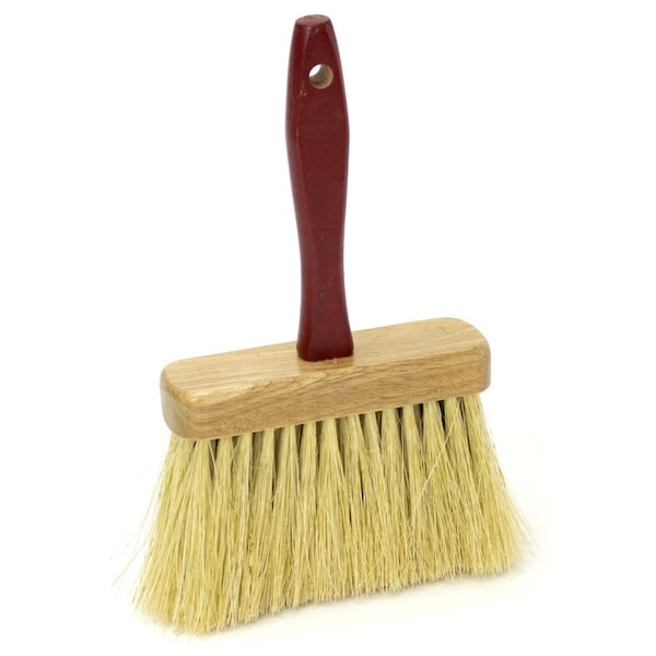 Masonry Brush, 6-1/2 in X 2 in Block, Red Handle, 12PK